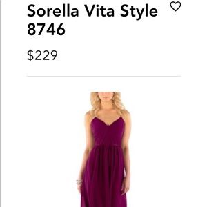 Sorella Vita bridesmaid dress. Style 8746. Size 12